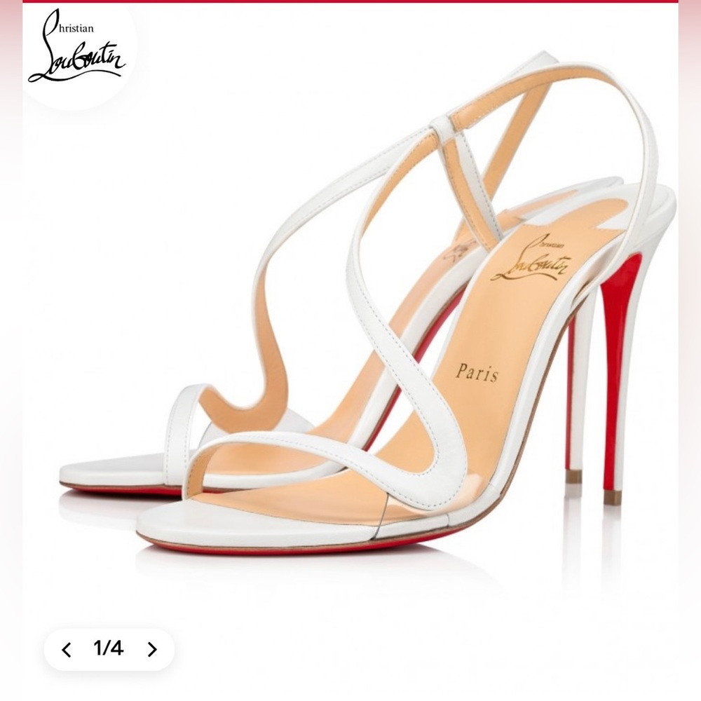 Christian Louboutin Rosalie White Heels size 39 (8 US)